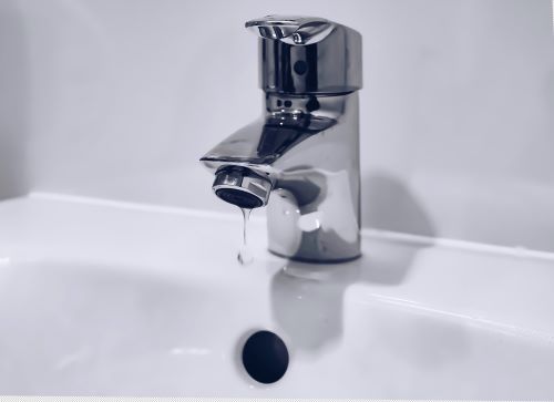 water coming out of sink