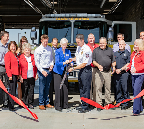 Fire Station 181 ribbon cutting 500 x 450